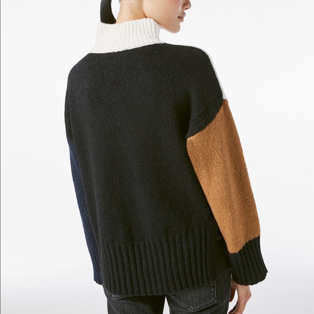 Nwot Frame Color Block Turtleneck Sweater - image 5